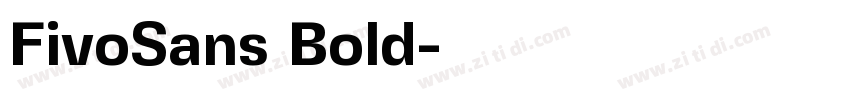 FivoSans Bold字体转换
